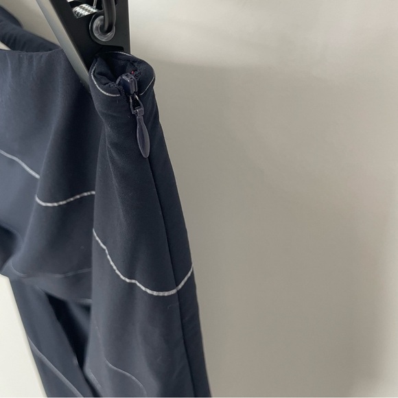 MM Lafleur The Bowery Skirt Navy Slant Stripe Sz 2 Italian Wool Blend 22 - Picture 5 of 8